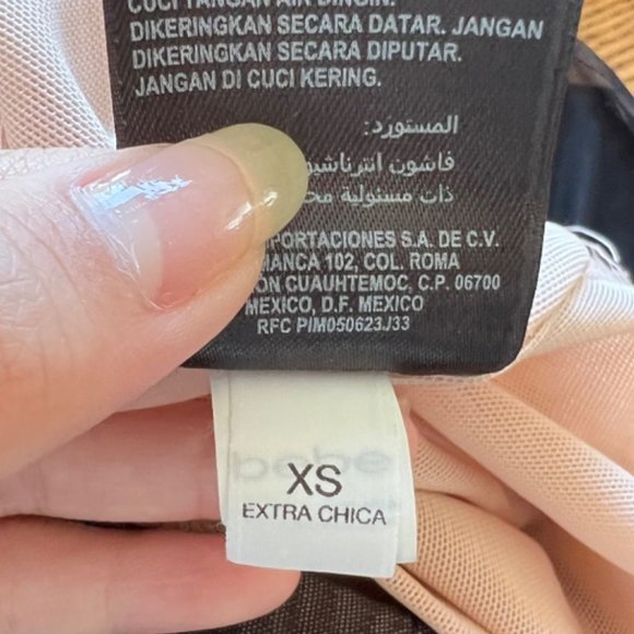 BEBE Mini Dress Womens XS Black Off Shoulder Ruched Bodycon Cocktail Sexy - Picture 6 of 11